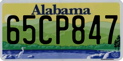 AL license plate 65CP847