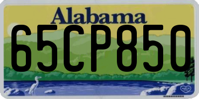 AL license plate 65CP850