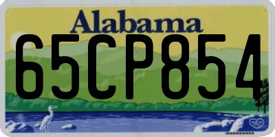 AL license plate 65CP854