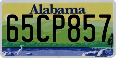 AL license plate 65CP857