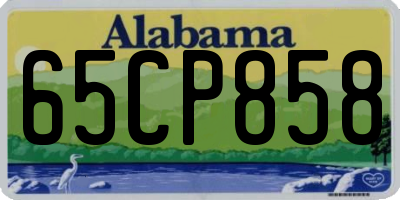 AL license plate 65CP858