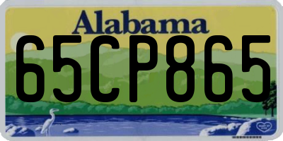 AL license plate 65CP865