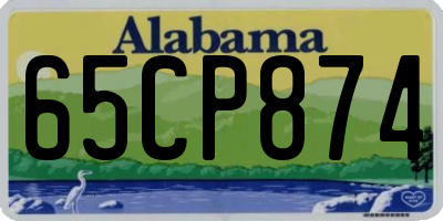 AL license plate 65CP874