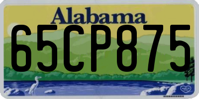 AL license plate 65CP875
