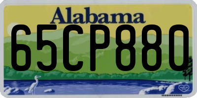AL license plate 65CP880