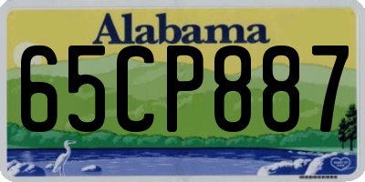 AL license plate 65CP887