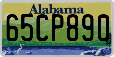 AL license plate 65CP890