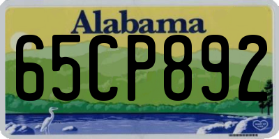 AL license plate 65CP892