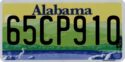 AL license plate 65CP910