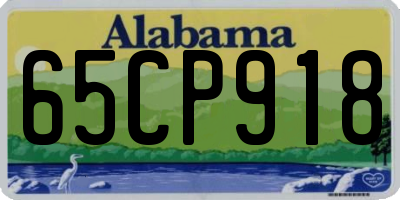 AL license plate 65CP918