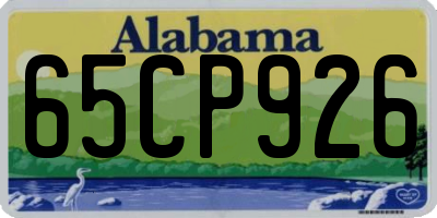 AL license plate 65CP926