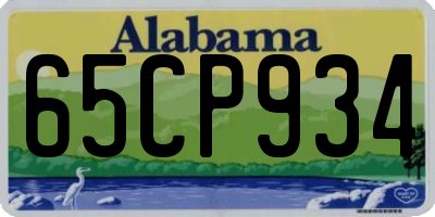 AL license plate 65CP934