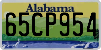 AL license plate 65CP954