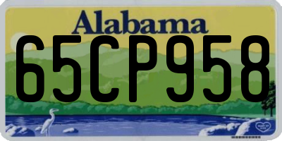 AL license plate 65CP958
