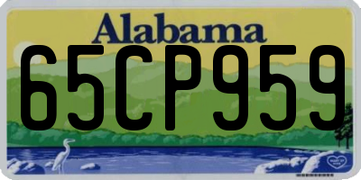 AL license plate 65CP959