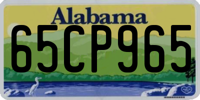AL license plate 65CP965