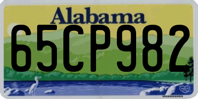 AL license plate 65CP982