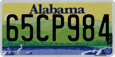 AL license plate 65CP984