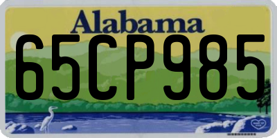AL license plate 65CP985