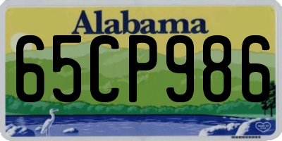 AL license plate 65CP986