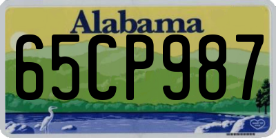 AL license plate 65CP987