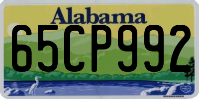 AL license plate 65CP992