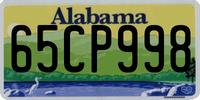 AL license plate 65CP998
