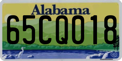 AL license plate 65CQ018