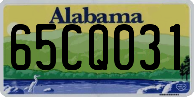 AL license plate 65CQ031
