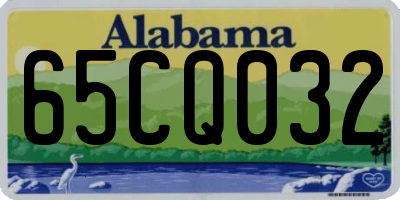 AL license plate 65CQ032