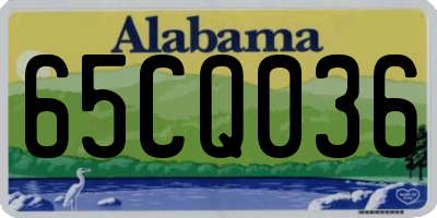AL license plate 65CQ036