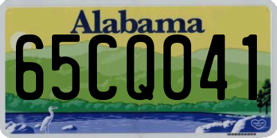 AL license plate 65CQ041