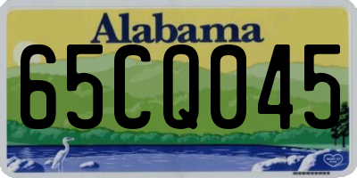 AL license plate 65CQ045