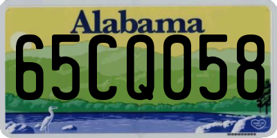 AL license plate 65CQ058