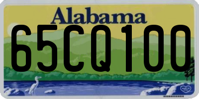 AL license plate 65CQ100