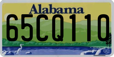 AL license plate 65CQ110