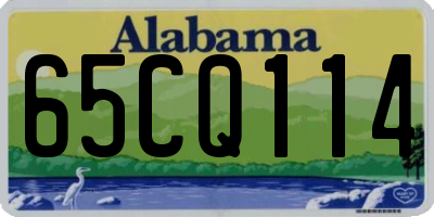AL license plate 65CQ114