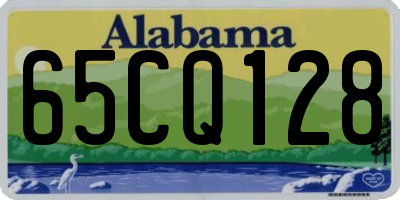 AL license plate 65CQ128