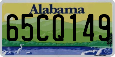 AL license plate 65CQ149