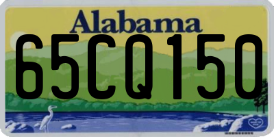 AL license plate 65CQ150