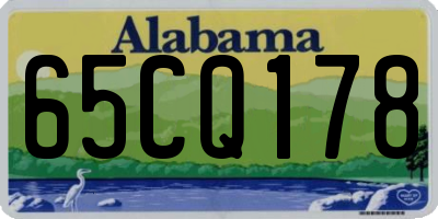 AL license plate 65CQ178