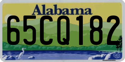 AL license plate 65CQ182