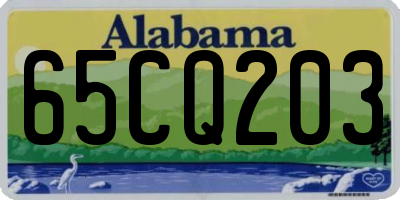 AL license plate 65CQ203