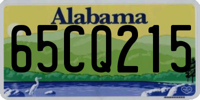 AL license plate 65CQ215