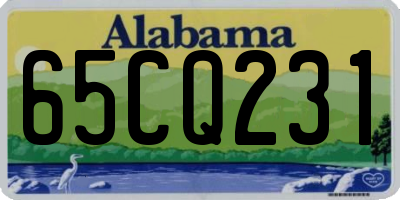AL license plate 65CQ231