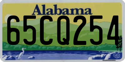 AL license plate 65CQ254