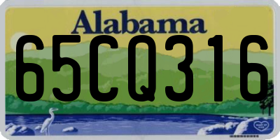 AL license plate 65CQ316