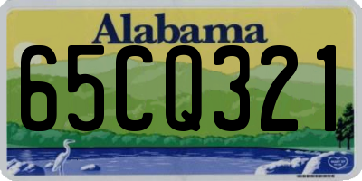 AL license plate 65CQ321