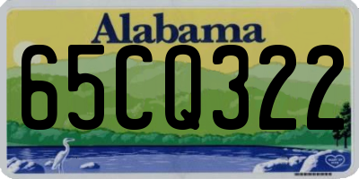 AL license plate 65CQ322