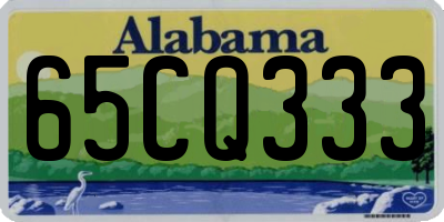AL license plate 65CQ333